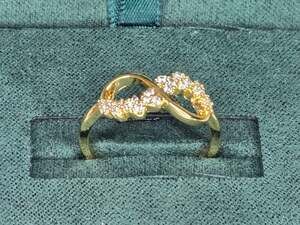 Simply Silver Infinity Style Cubic Zirconia Ring, Size 7